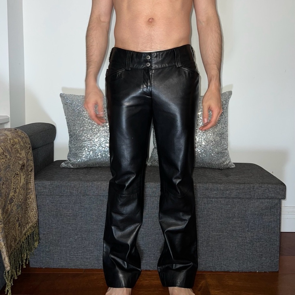 Dolce & Gabbana Black Leather Pants
